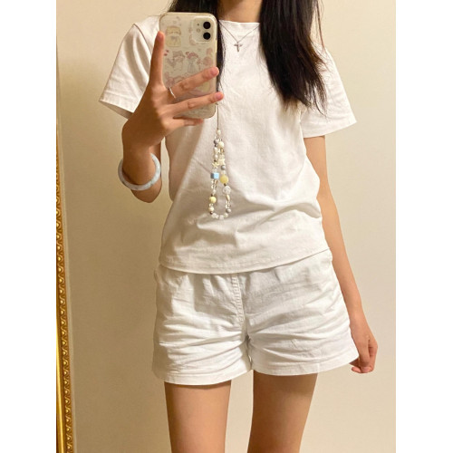 水洗棉亞麻短褲女高腰夏韓系休閒寬松顯瘦小個子a字濶腿工裝熱褲 水洗棉亞麻短褲女高腰夏韓系休閒寬松顯瘦小個子a字濶腿工裝熱褲