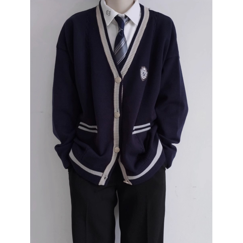 【刺篇】本聿中 日系JK/DK製服寬松針織毛衣開衫外套男女秋冬新款 【刺篇】本聿中 日系JK/DK製服寬松針織毛衣開衫外套男女秋冬新款