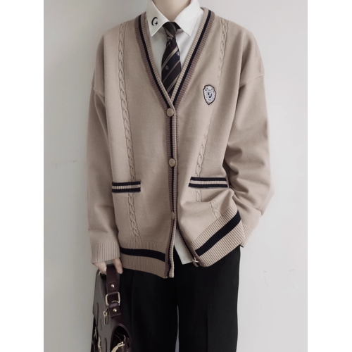 【刺篇】本聿中 日系JK/DK製服寬松針織毛衣開衫外套男女秋冬新款 【刺篇】本聿中 日系JK/DK製服寬松針織毛衣開衫外套男女秋冬新款