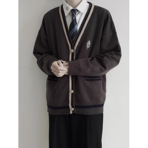 【刺篇】本聿中 日系JK/DK製服寬松針織毛衣開衫外套男女秋冬新款 【刺篇】本聿中 日系JK/DK製服寬松針織毛衣開衫外套男女秋冬新款