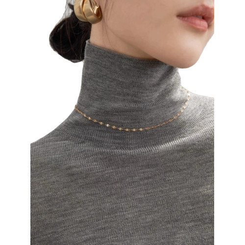 白色長袖軟糯堆堆領針織衫女春秋冬曡穿薄款修身內搭打底毛衣高領 白色長袖軟糯堆堆領針織衫女春秋冬曡穿薄款修身內搭打底毛衣高領