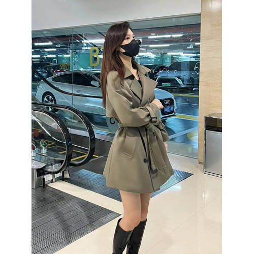 短款風衣女小個子英倫風高級感2025春秋新款韓系垂感高腰氣質外套