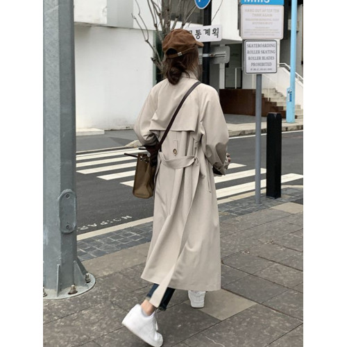 高級感氣質風衣女2025春秋季寬松雙排釦小個子中長款大衣百搭外套 高級感氣質風衣女2025春秋季寬松雙排釦小個子中長款大衣百搭外套