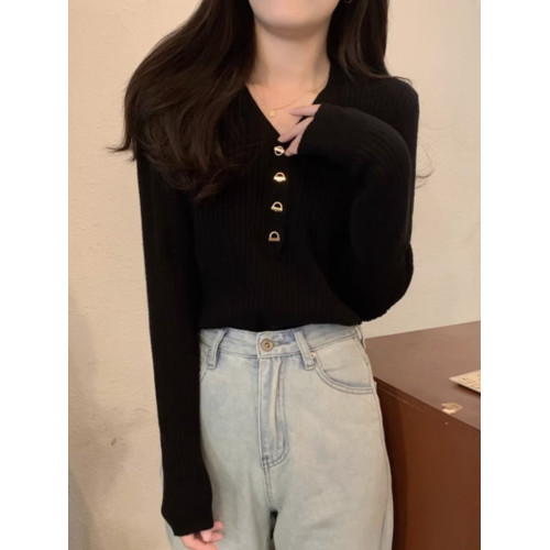 v領正肩針織衫毛衣女秋冬2025新款大碼胖mm內搭打底衫氣質上衣潮