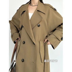 風衣外套女2025年新款早秋中長款英倫風高級感寬松氣質大衣小個子