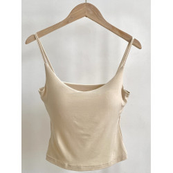 無中生有外擴帶胸墊吊帶小背心女夏外穿春秋打底內搭性感短上衣冬