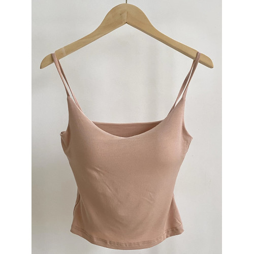 無中生有外擴帶胸墊吊帶小背心女夏外穿春秋打底內搭性感短上衣冬