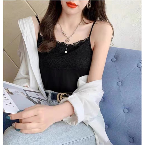 莫代爾蕾絲吊帶背心女打底衫2025新款夏季大碼內搭外穿顯瘦小吊帶