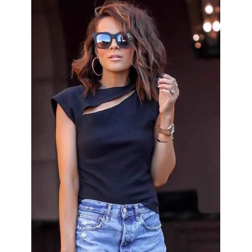 無袖上衣背心女裝曡穿性感風大碼純色獨特別致內搭打底衫歐式小衫