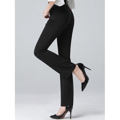 西裝褲女春夏上班黑色垂感職業褲直筒休閒顯瘦通勤製服正裝工作褲