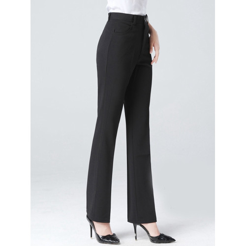 西裝褲女春夏上班黑色垂感職業褲直筒休閒顯瘦通勤製服正裝工作褲