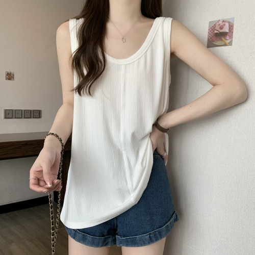 300斤超大碼外穿吊帶背心女胖mm夏季新款寬松遮肚顯瘦純色無袖T恤