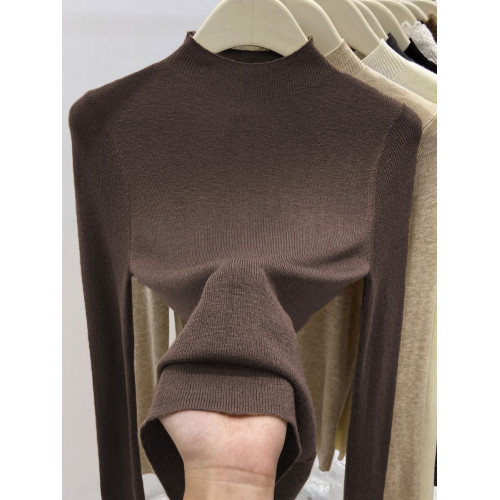 歐貨美拉德咖色打底衫女春季秋冬半高領修身上衣簡約洋氣內搭毛衣 歐貨美拉德咖色打底衫女春季秋冬半高領修身上衣簡約洋氣內搭毛衣