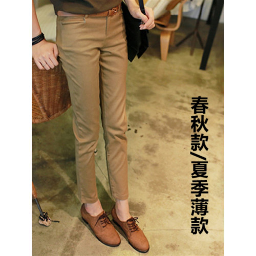 春秋小腳9分女褲直筒休閒褲子修身職業長褲純棉顯瘦工裝九分褲女 春秋小腳9分女褲直筒休閒褲子修身職業長褲純棉顯瘦工裝九分褲女