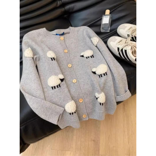 立體提花毛衣開衫女秋冬2025新款韓版寬松設計感軟糯針織上衣外套