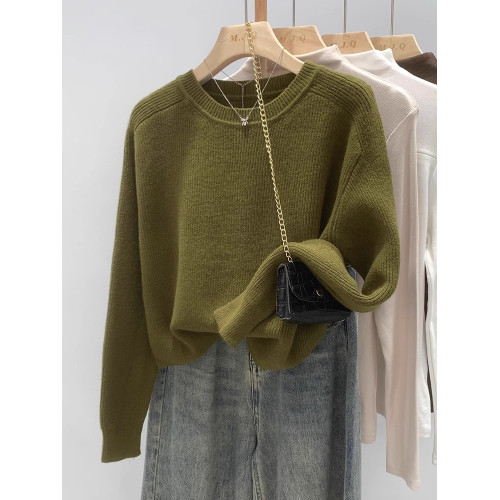 寬松外搭洋絨針織衫女秋冬2025春新款短款套頭毛衣設計感小衆上衣