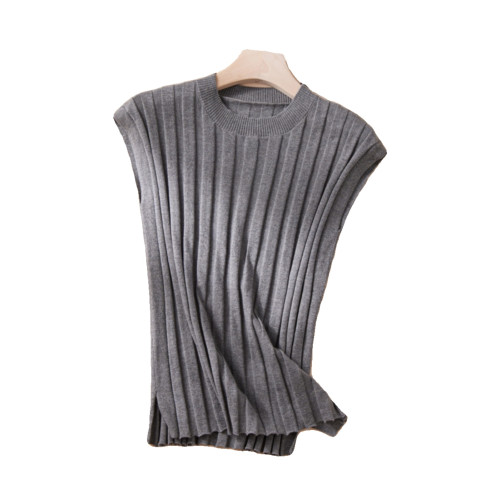 xuhuang/徐凰真絲針織衫春秋彈力小衫打底桑蠶絲寬松無袖背心夏季