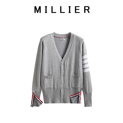 四條杠條紋男女情侶裝針織開衫春秋TB寬松百搭英倫學院風大碼外套