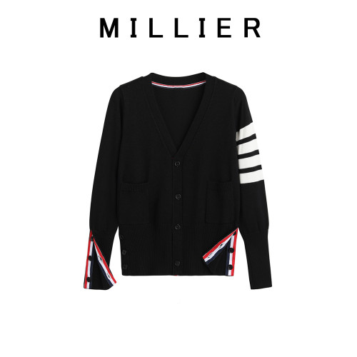 四條杠條紋男女情侶裝針織開衫春秋TB寬松百搭英倫學院風大碼外套