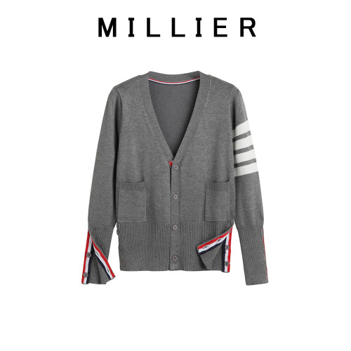 四條杠條紋男女情侶裝針織開衫春秋TB寬松百搭英倫學院風大碼外套