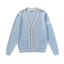 校服演出服班服長袖針織學生毛衣男女同款開衫花牋事寬松慵懶學生