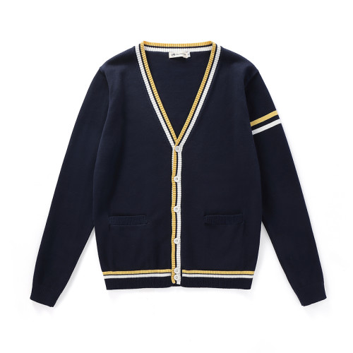 校服演出服班服長袖針織學生毛衣男女同款開衫花牋事寬松慵懶學生