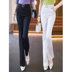 微喇褲女春秋2025新款巨好看的早秋褲子爆款西裝褲高腰顯瘦喇叭褲