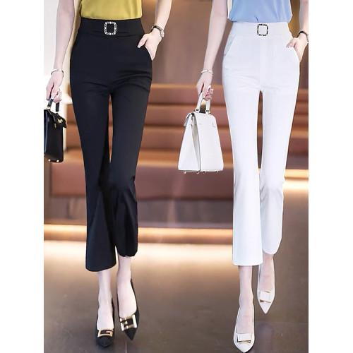 微喇褲女春秋2025新款巨好看的早秋褲子爆款西裝褲高腰顯瘦喇叭褲