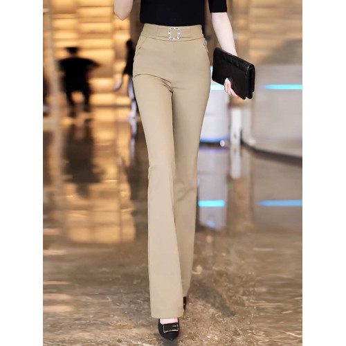 微喇褲女春秋2025新款巨好看的早秋褲子爆款西裝褲高腰顯瘦喇叭褲