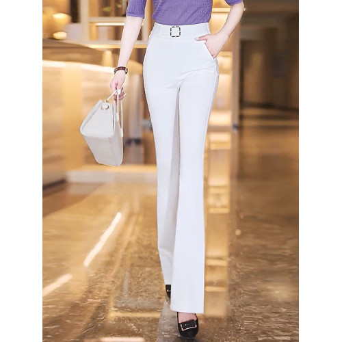 微喇褲女春秋2025新款巨好看的早秋褲子爆款西裝褲高腰顯瘦喇叭褲