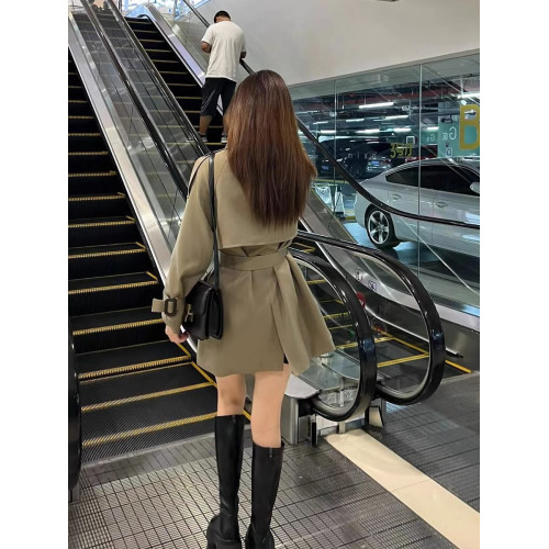 風衣女款2025新款爆款外套中長款韓系小個子英倫風高級感秋冬大衣