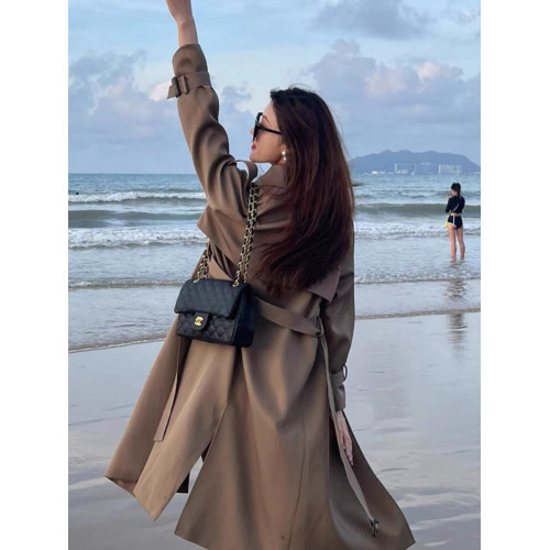 風衣女款2025新款爆款外套中長款韓系小個子英倫風高級感秋冬大衣