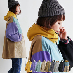 超遮肉顯瘦日本潮牌戶外工裝拼接2025春夏新寬松長袖外套女裝風衣