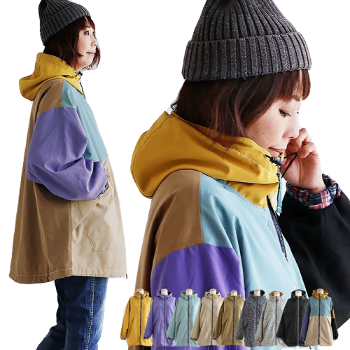 超遮肉顯瘦日本潮牌戶外工裝拼接2025春夏新寬松長袖外套女裝風衣