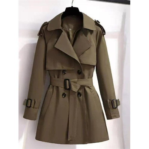 赫本風氣質西裝連衣裙女秋冬2024加厚收腰工裝外套高級感風衣大衣