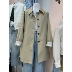 今年流行風衣外套女2025早春秋新款卡其色英倫風小個子中長款大衣