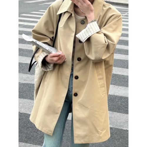 今年流行風衣外套女2025早春秋新款卡其色英倫風小個子中長款大衣