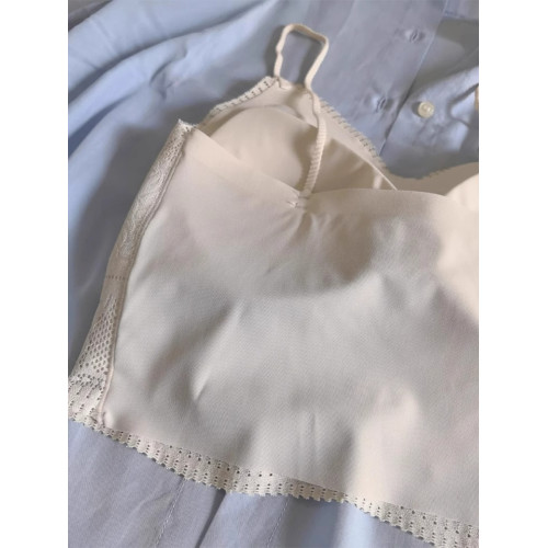 蕾絲美背背心文胸一體小吊帶女2025新款配襯衫內搭帶胸墊抹胸內衣