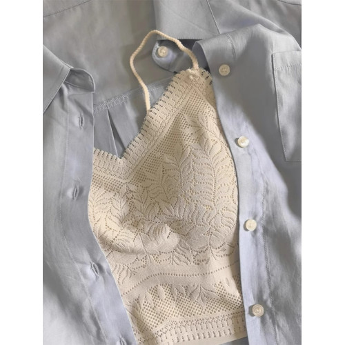 蕾絲美背背心文胸一體小吊帶女2025新款配襯衫內搭帶胸墊抹胸內衣