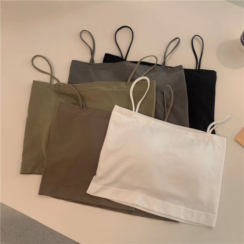 打底小背心女春季內搭2025新款帶胸墊設計感小衆外穿美背吊帶上衣