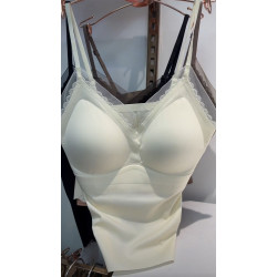 歐洲站2025秋季新款一體杯法式無痕裸感美背女百搭蕾絲背心吊帶潮