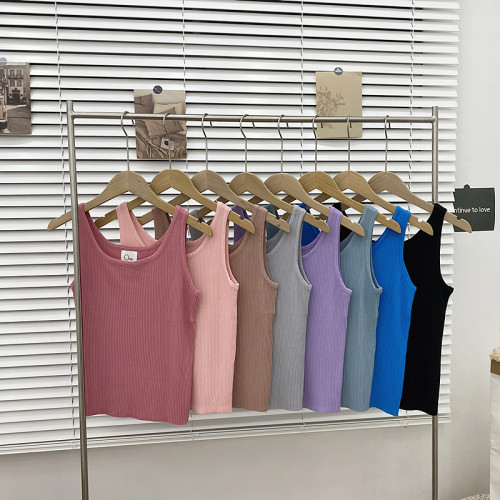 黑色吊帶背心女西裝內搭夏季打底設計感小衆外穿工字針織白色上衣