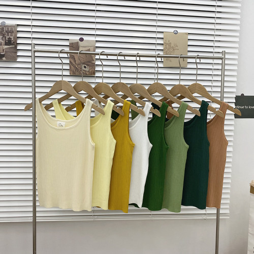 黑色吊帶背心女西裝內搭夏季打底設計感小衆外穿工字針織白色上衣