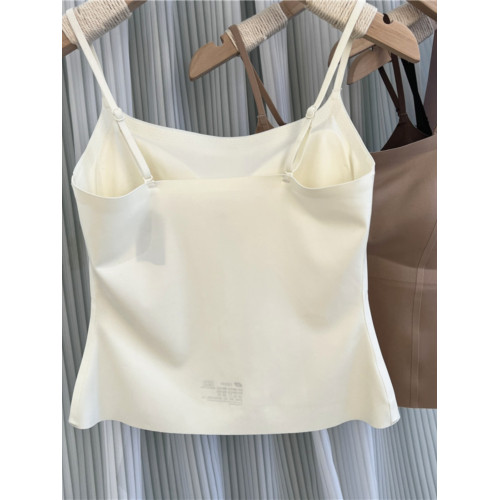 冰絲裸感無痕吊帶內衣固定一體帶胸墊防走光抹胸內搭女士顯瘦背心