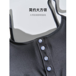 白色細小吊帶背心女內搭夏季打底美背短款外穿帶胸墊抹胸上衣