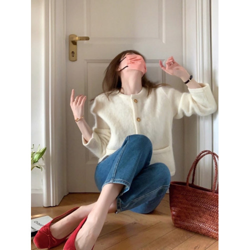 小香風氣質馬海毛毛衣外套女早春2025新款針織開衫高級感外搭上衣 小香風氣質馬海毛毛衣外套女早春2025新款針織開衫高級感外搭上衣