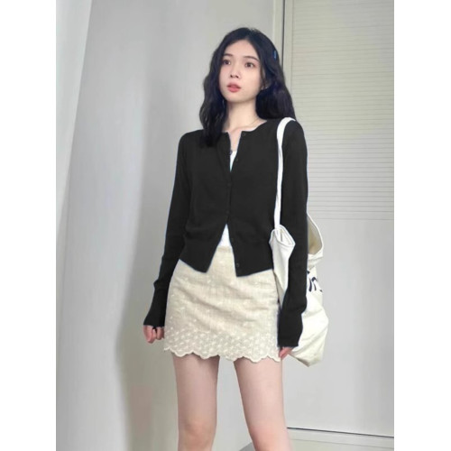 法式小香風聖誕新年紅色針織開衫毛衣女高級感打底衫外套上衣秋冬