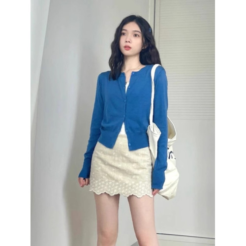 法式小香風聖誕新年紅色針織開衫毛衣女高級感打底衫外套上衣秋冬