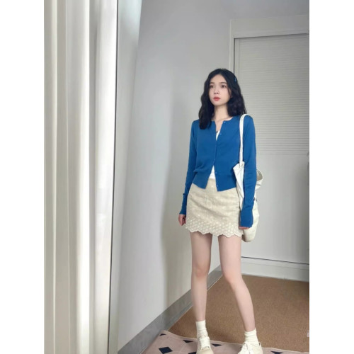 法式小香風聖誕新年紅色針織開衫毛衣女高級感打底衫外套上衣秋冬