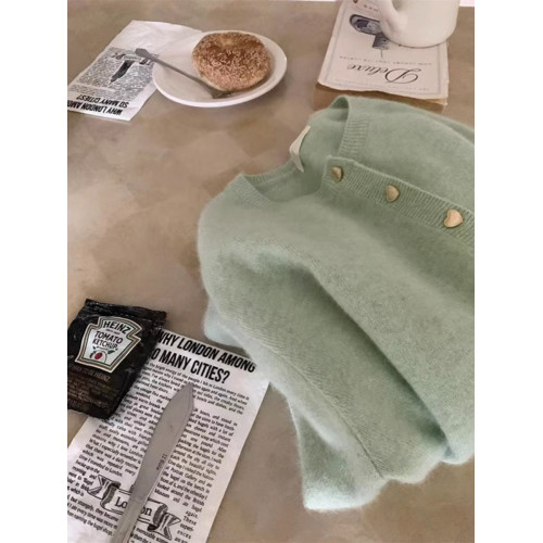 粉色針織開衫女春秋季溫柔風浣熊絨高級感短款毛衣外套小個子上衣 粉色針織開衫女春秋季溫柔風浣熊絨高級感短款毛衣外套小個子上衣